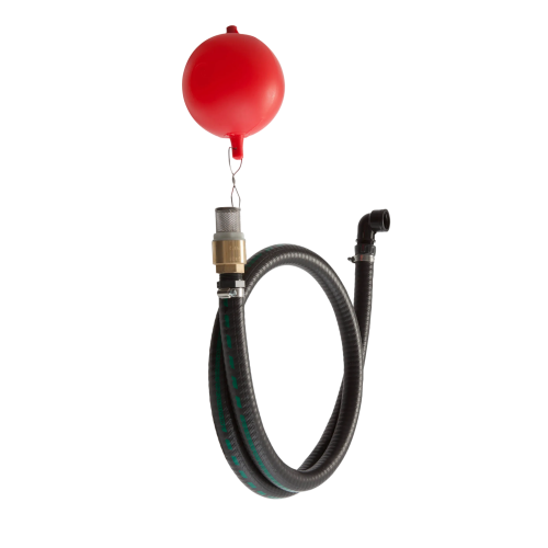 Drijvende zuigslang 2,5 m, + kunststof koppelingen + manomet