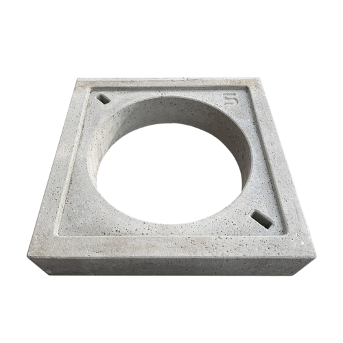 Fundatieplaat 90x90x12 cm, gat rond Ø42 cm