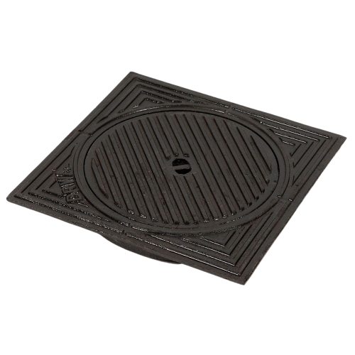 Gietijzeren deksel 30x30cm, dicht, Ø250 mm
