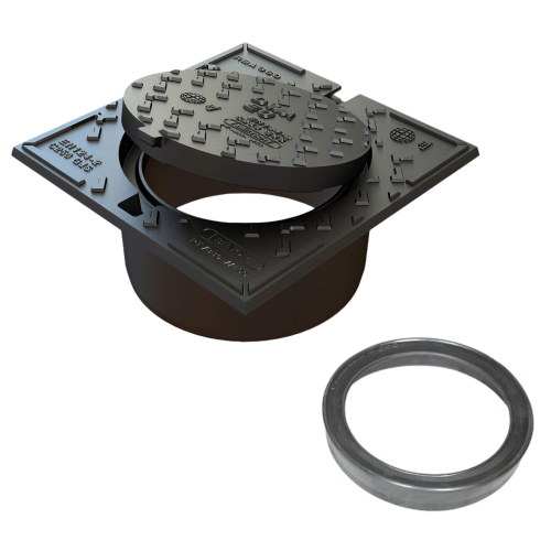 GY deksel Ø400MM, Dicht, C250, DWA, + EPDM Ring, 450 x 450mm