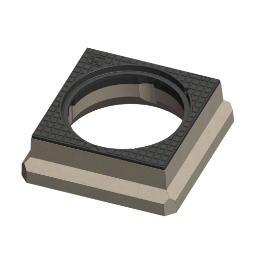 GY putrand met betonvoet H=24cm, dagmaat Ø520mm (ex. deksel)