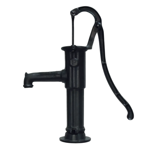 Handzwengelpomp met voetflens, zwart
