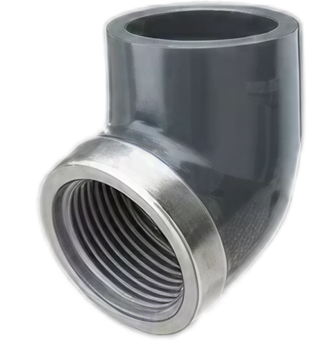 HD Knie 20mm x 1/2" 45° Bi.dr. met verstevigingsring