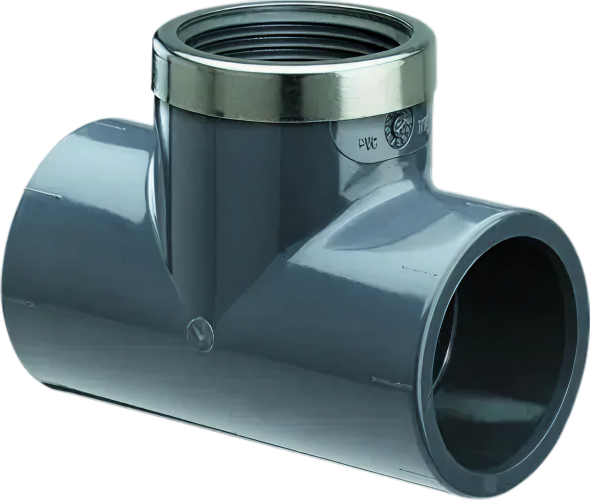 HD T-stuk 32mm x 1" x 32mm 90° Bi.dr. met verstevigingsring