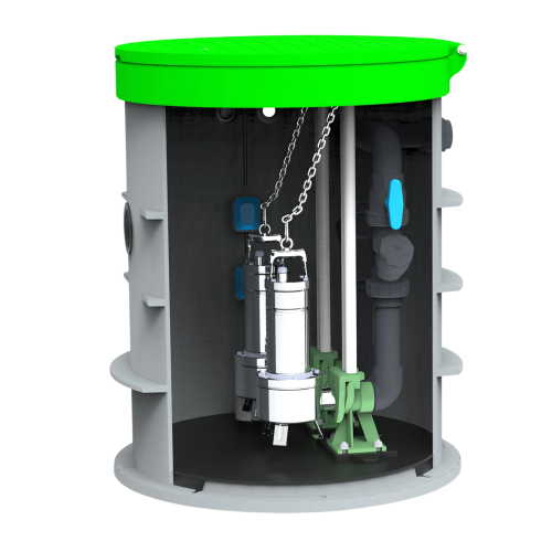 MW pompput, 2x DAB Feka VS 1000, Ø800 x 1000