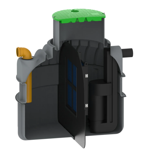 MW RoOil, PE OBAS 1200L, 1,5 L/s, Ø1300x1500mm, 2x Ø110mm