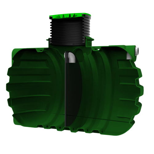 MW Septictank polyetheen, 2- kamersysteem 3000 liter