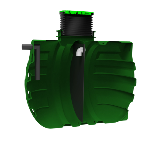 MW Septictank polyetheen, 2-kamersysteem 5000 liter