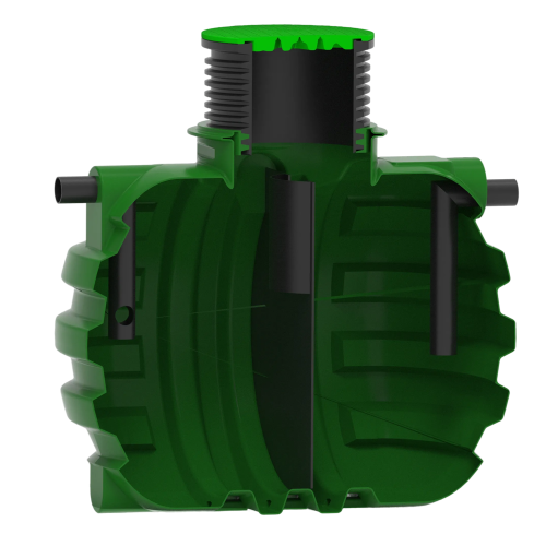 MW vetafscheider 2200L, NG4, 2x 110 PE aansluiting