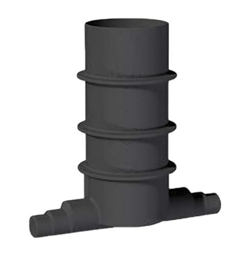 PE put Ø600 met stromingsprofiel, H=2500mm,Ø 160/200 aansl.