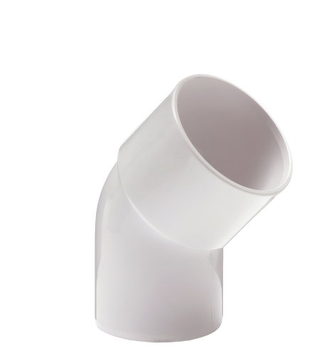 Pipelife lijm bocht 45gr 40mm mof-spie wit