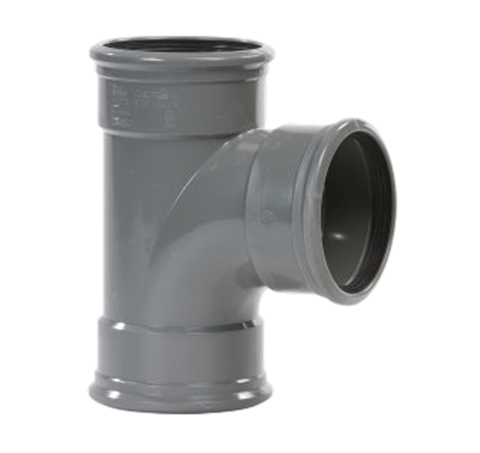 Pipelife pvc t-stuk m/m 160 90° sn4 gr