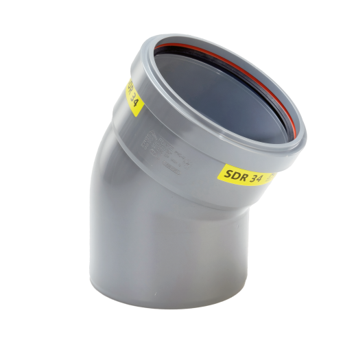 PVC Bocht 30° 400 SN4 M/S