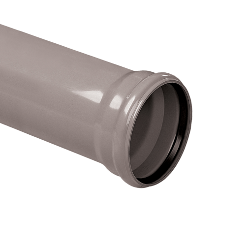 PVC buis 160 mm, grijs, SN8, manchet mof, L = 5 mtr