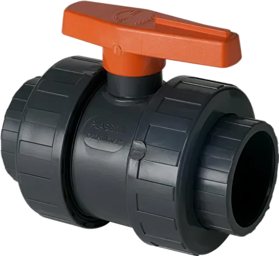 PVC Kogelkraan 3", 2x wartel PN16