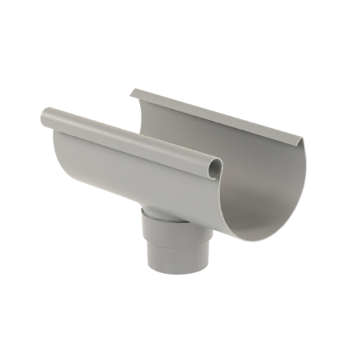 S-lon gootuitloop voor mastgoot 180mm ⌀100mm, grijs, lijm