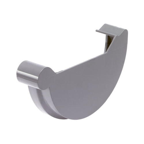 S-lon Klem eindstuk voor mastgoot 150mm, Rechts, grijs