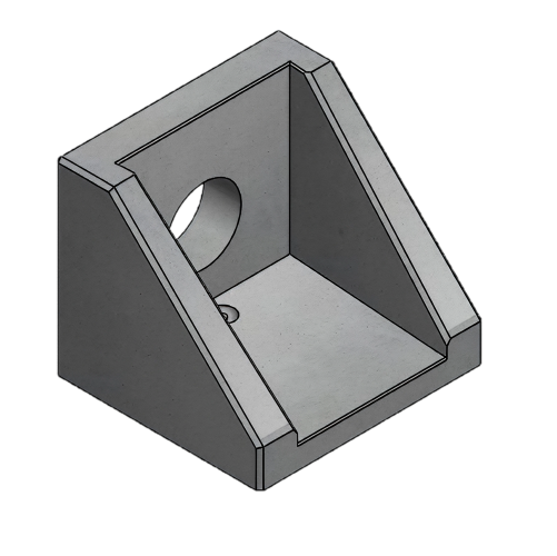 Uitstroombak beton met steekmof Ø 125 mm, 460 x 450 x 440mm