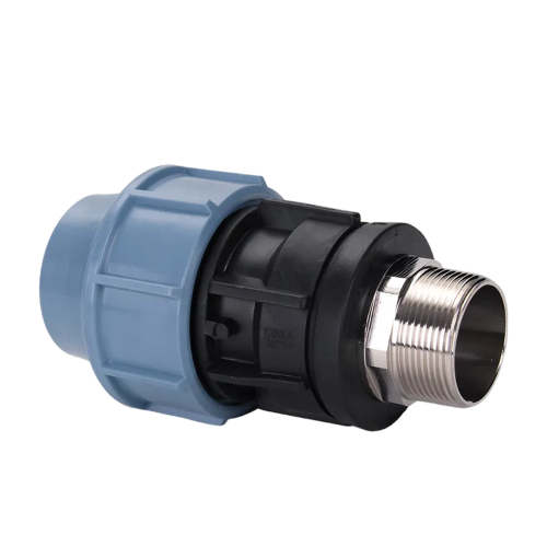 Unidelta PP Puntstuk met messing buitendraad, 25 x 3/4''