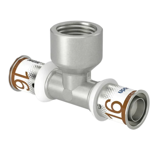 Uponor S-Press Plus pers T-stuk bi.dr. 16x1/2"x16mm