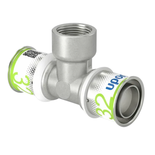 Uponor S-Press Plus pers T-stuk bi.dr. 32x3/4"x32mm