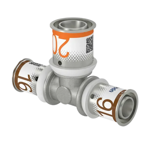 Uponor S-Press Plus pers T-stuk verlopend 16x20x16mm