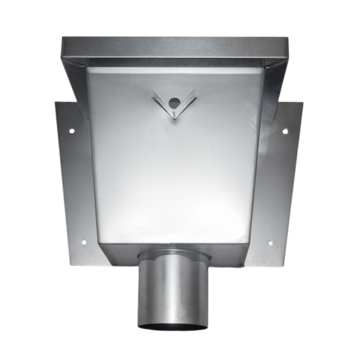 Vergaarbak zink, 80mm, vierkant