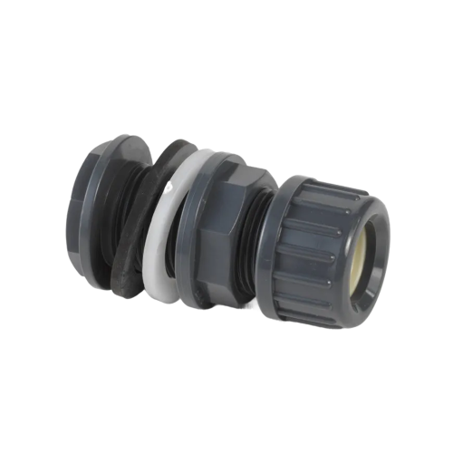 Wanddoorvoer 25m klem x 1", PVC