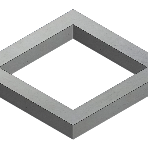 Betonstelrand vierkant, 82x82x4cm, sparing 60cm