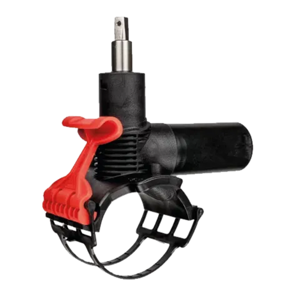 DAV drukaanboorventiel PE100 SDR11 110x63 L=183 Red Snap