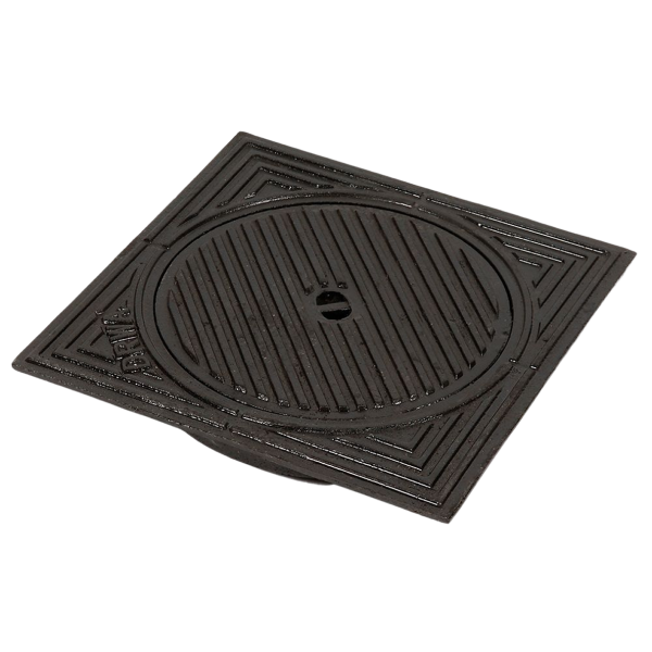 Gietijzeren deksel 30x30cm, dicht, Ø250 mm