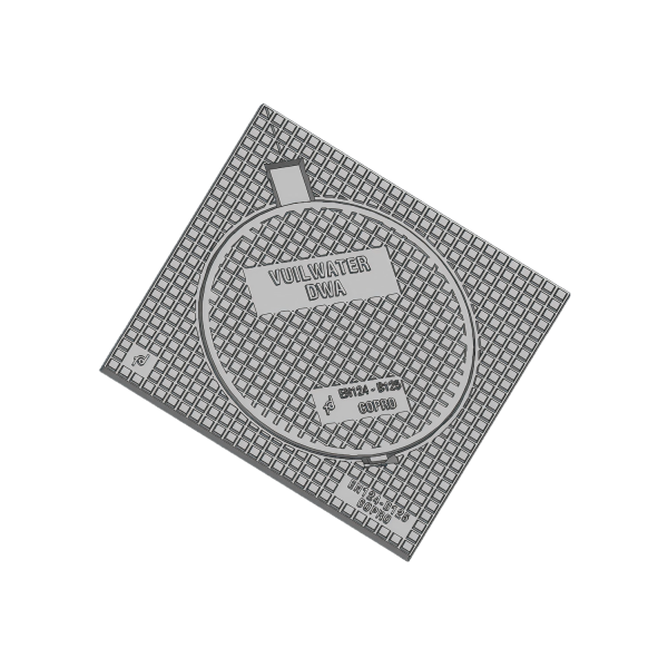 GY deksel Ø250MM, Dicht, B125, Vuil water, 300 x 300mm