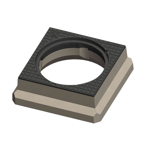 GY putrand met betonvoet H=24cm, dagmaat Ø520mm (ex. deksel)