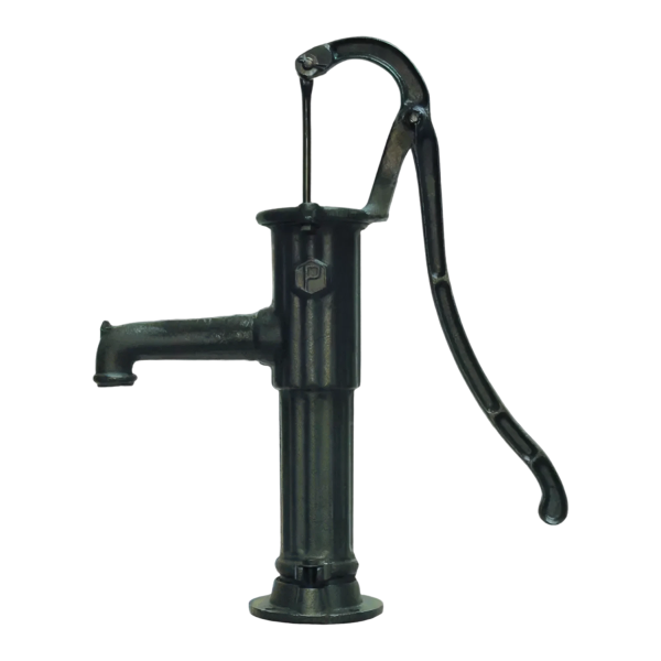 Handzwengelpomp met voetflens, groen