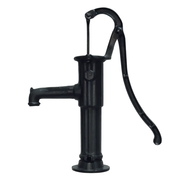 Handzwengelpomp met voetflens, zwart