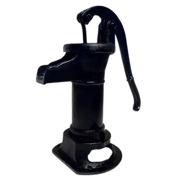 Handzwengelpomp type nostalgisch, met voetflens, zwart