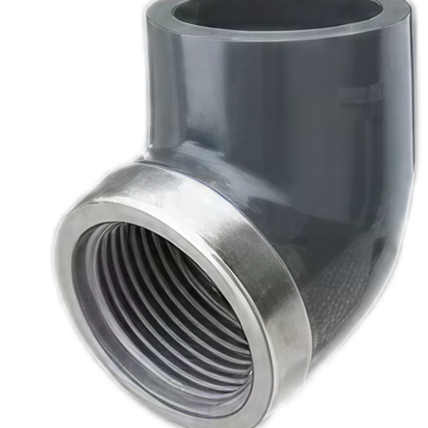 HD Knie 63mm x 2" 45° Bi.dr. met verstevigingsring