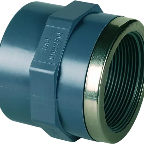 HD Schroefbus 63mm x 2" Mof x Bi.dr. met verstevigingsring