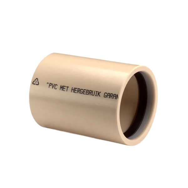 HD Steek / overschuifmof, pvc, 2x manchet, 10 bar, 75mm