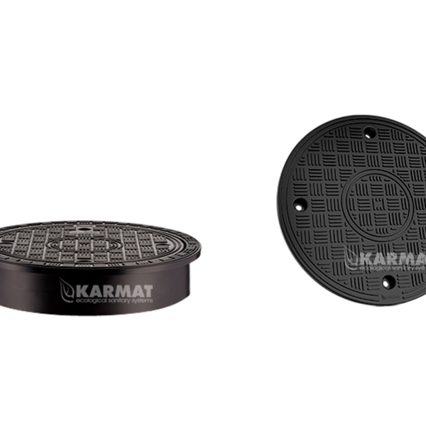 Karmat® PP putafdekking, rond 315 + rand, dicht deksel