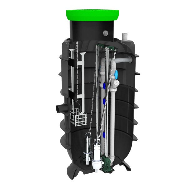 MW pompput, 2x DAB Feka VS 1000, Ø1000 x 2300
