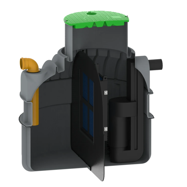 MW RoOil, PE OBAS 1200L, 1,5 L/s, Ø1300x1500mm, 2x Ø110mm