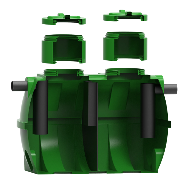 MW vetafscheider 1000L, NG2, 2x 110 PE aansluiting