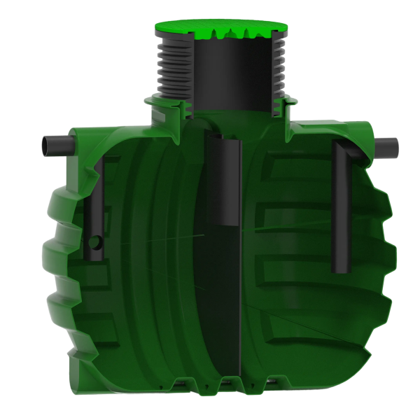 MW vetafscheider 2200L, NG4, 2x 110 PE aansluiting