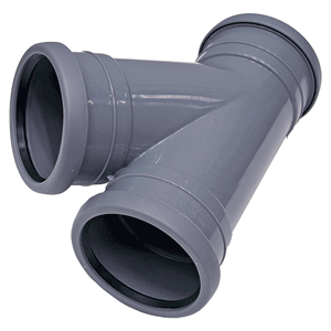 Pipelife Topfit t-stuk 50x50 45gr 3xm grijs
