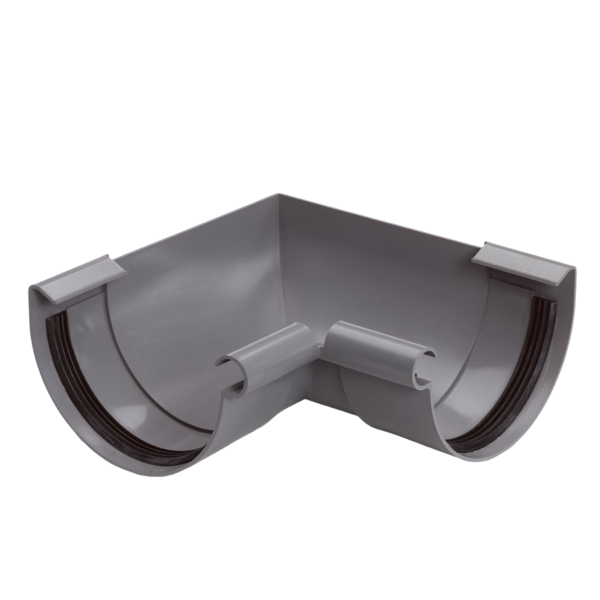 S-lon Klem binnenhoekstuk voor mastgoot 150mm, grijs