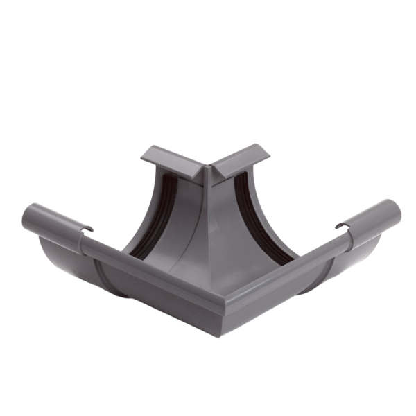 S-lon Klem buitenhoekstuk voor mastgoot 125mm, grijs