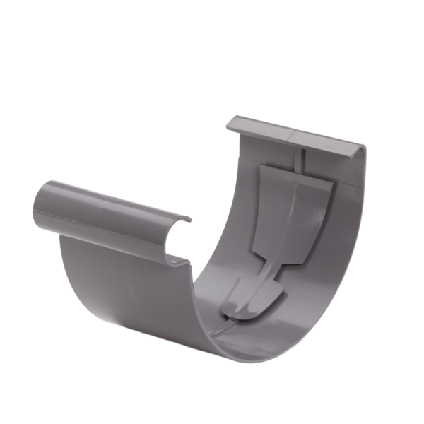 S-lon verbindingsstuk voor mastgoot 125mm, grijs, pvc, lijm