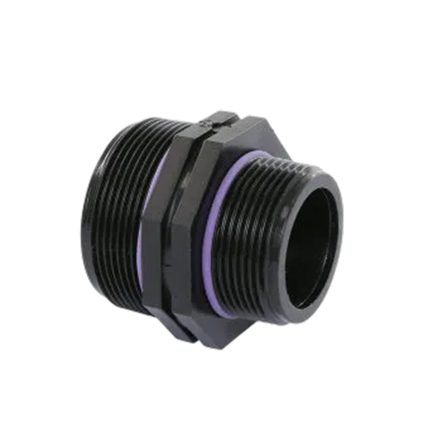 Self-Seal PP dubbele verloopnippel 1/2" x 3/4"