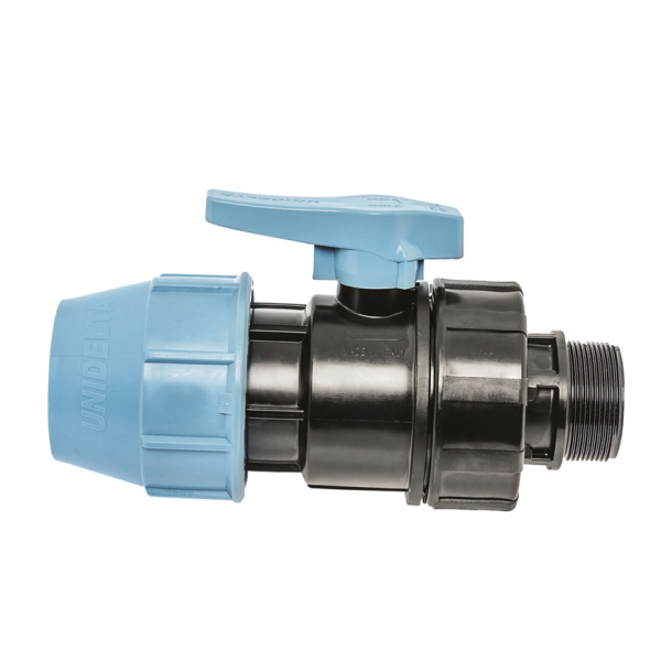 Unidelta PP-Kogelkraan,  klem x bui 25 x 3/4'' , PN 16